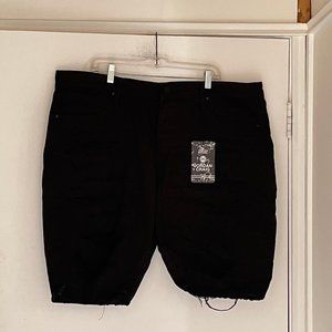Jordan Craig Distressed Shorts Jet Black